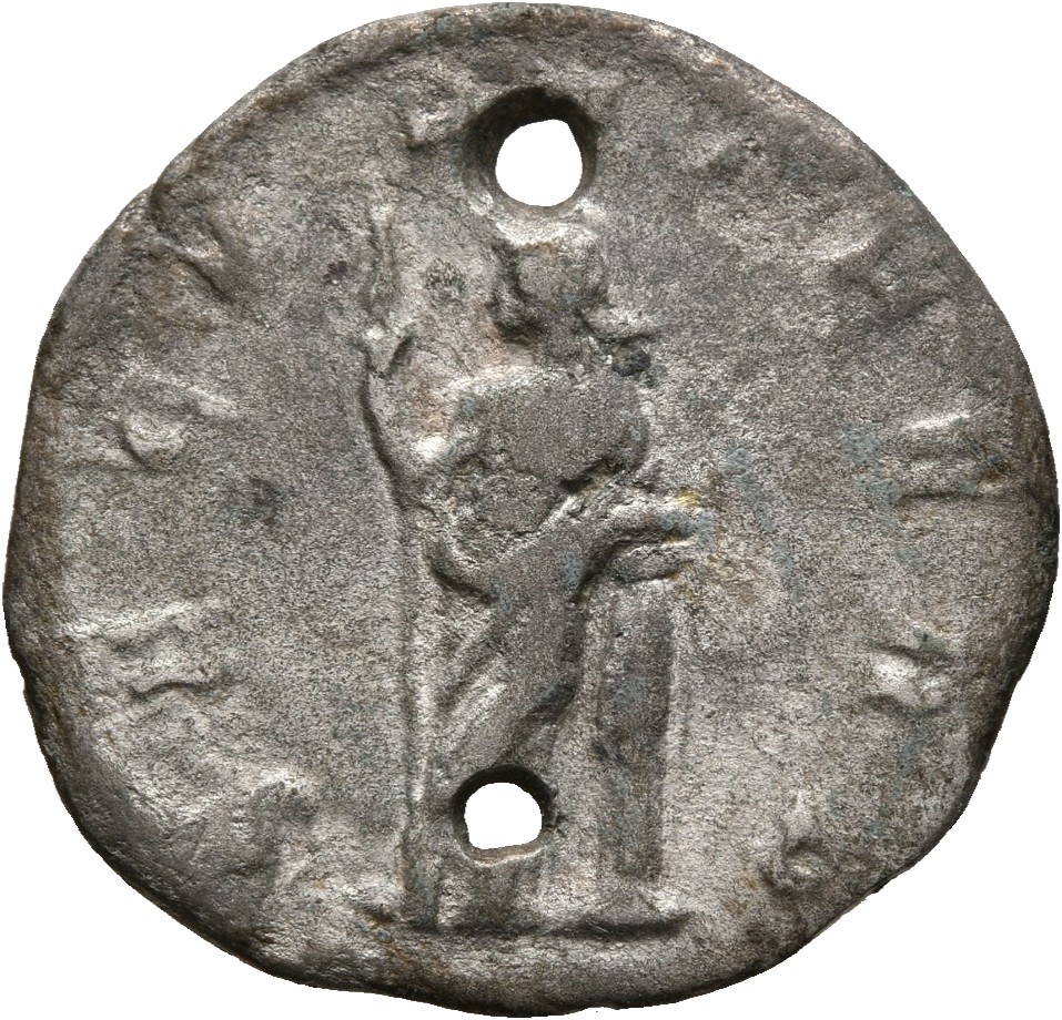 RIC IV Gordian III 151 Gordian III reverse, Securitas, draped, standing left with legs cross, leaning left arm on column, ...