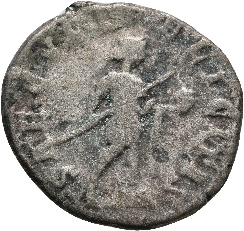 RIC IV Gordian III 216e Gordian III reverse, Gordian III, in military attire, standing right, holding transverse spear in ...