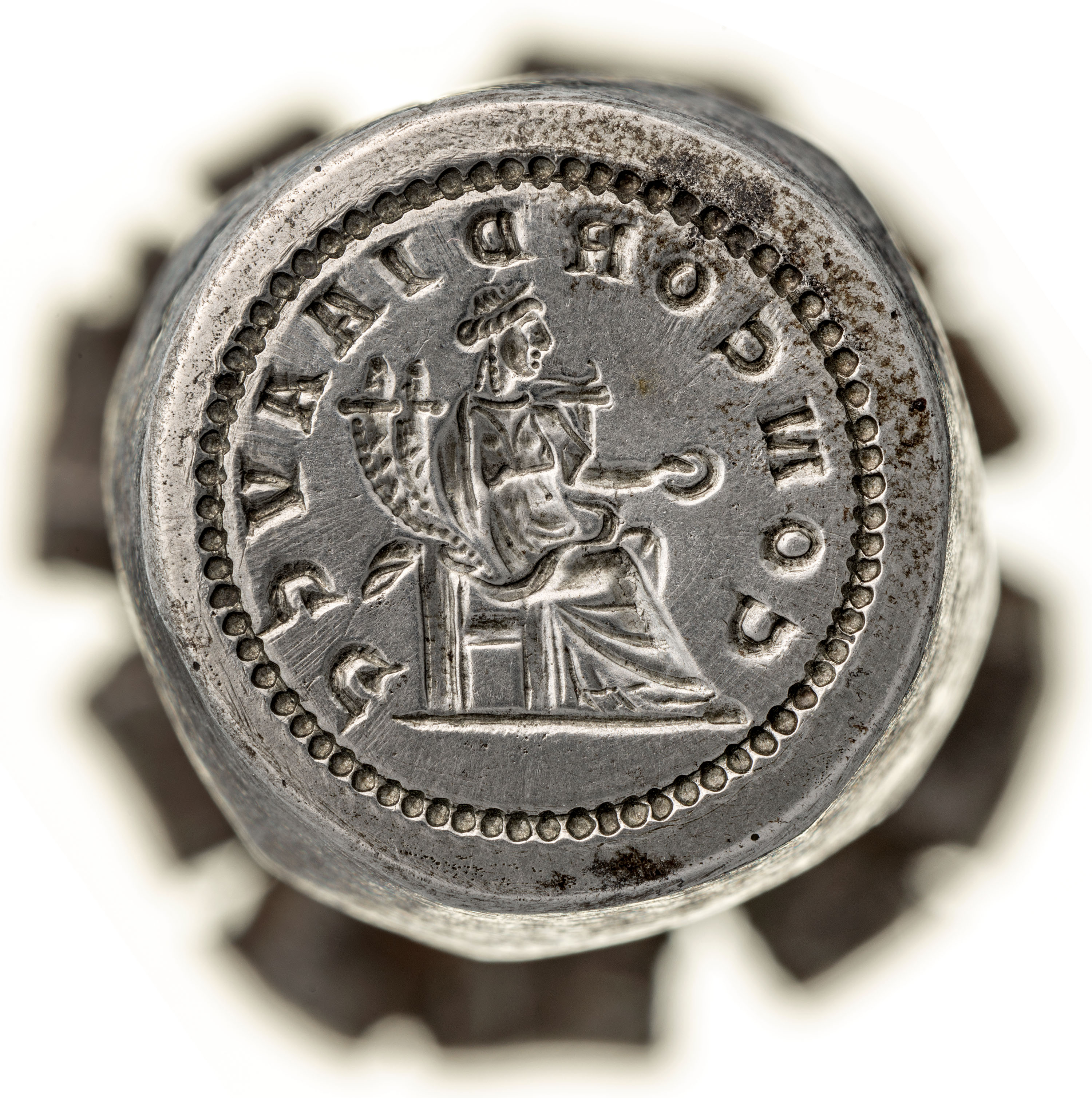 RIC IV Gordian III 249 Gordian III obverse, Bust of Sabinia Tranquillina, diademed, draped, on crescent, right