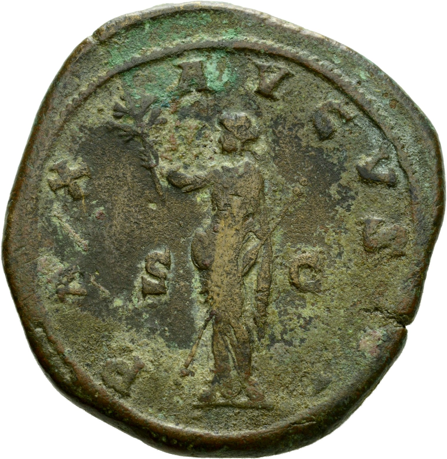 RIC IV Gordian III 256A Gordian III reverse, Pax, draped, standing front, head left, holding branch in extended right hand...