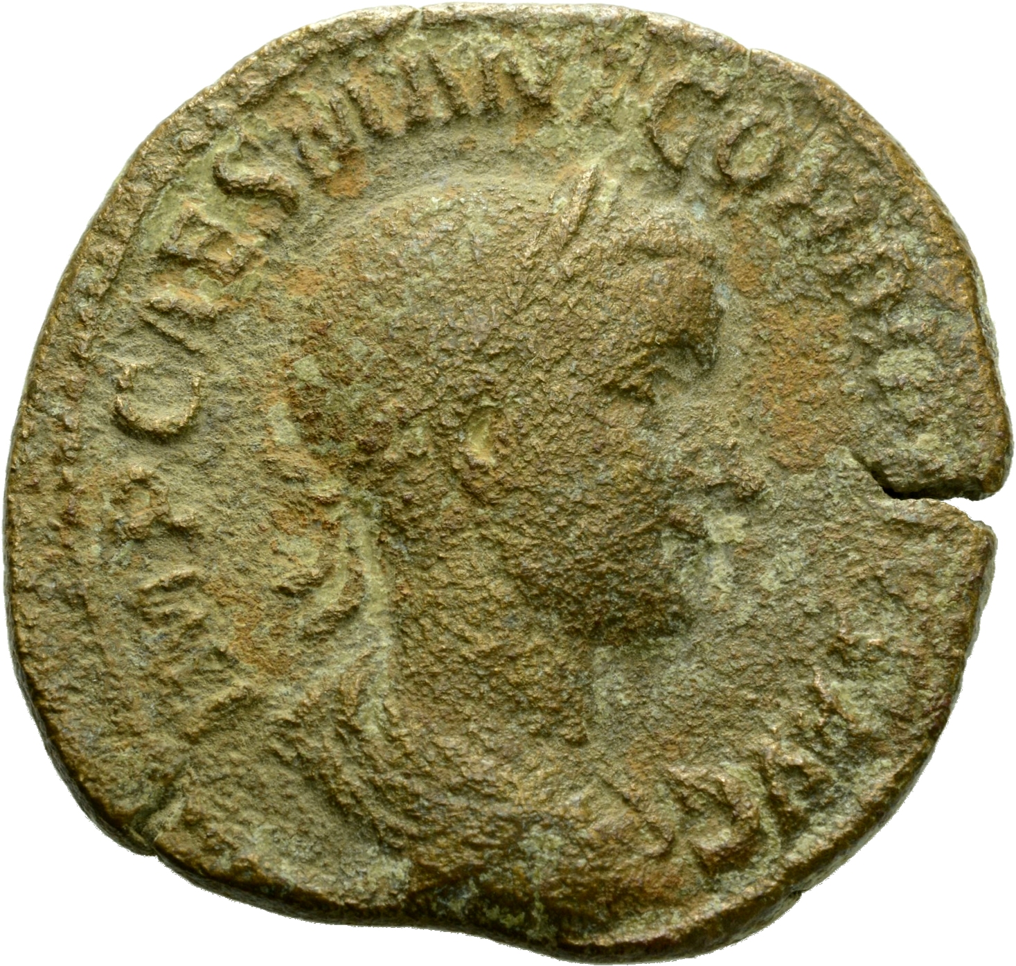 RIC IV Gordian III 260A Gordian III obverse, Bust of Gordian III, laureate, draped, cuirassed, right