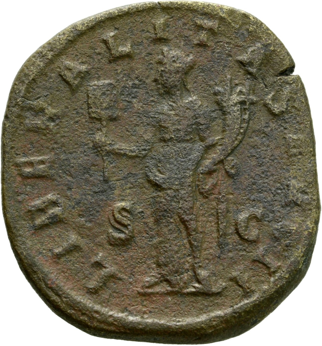RIC IV Gordian III 269A Gordian III reverse, Liberalitas, draped, standing front, head left, holding abacus in right hand ...