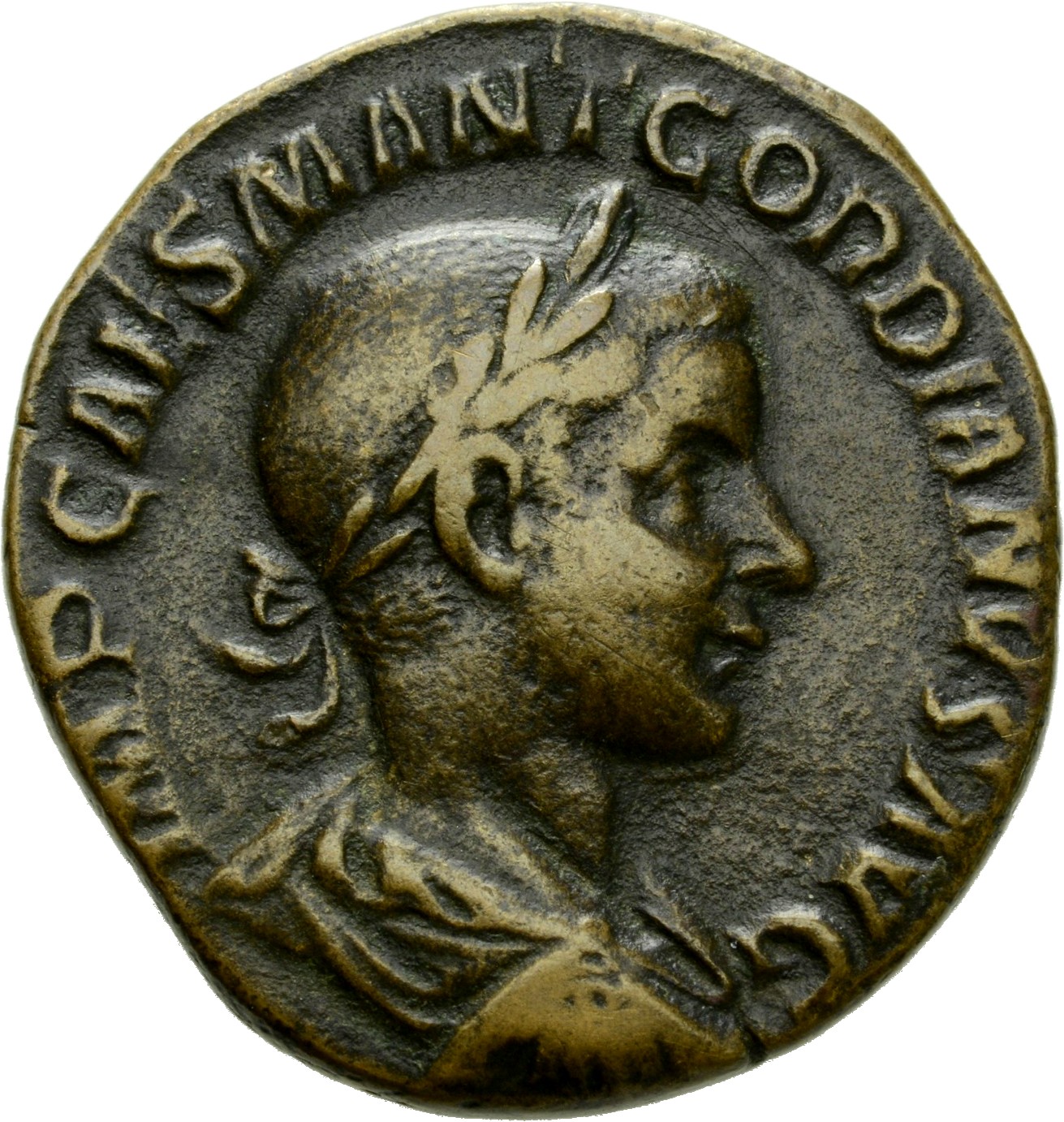 RIC IV Gordian III 271 Gordian III obverse, Bust of Gordian III, laureate, draped, cuirassed, right