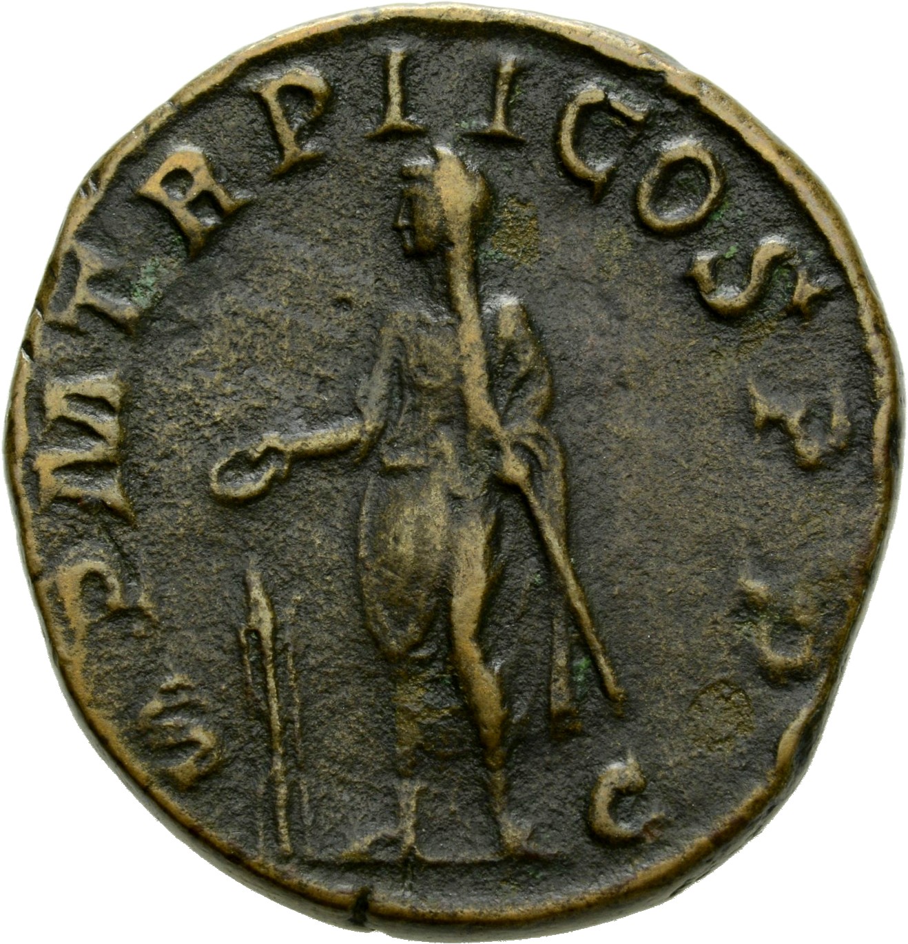 RIC IV Gordian III 271 Gordian III reverse, Gordian III, veiled, togate, standing front, head left, sacrificing out of pat...