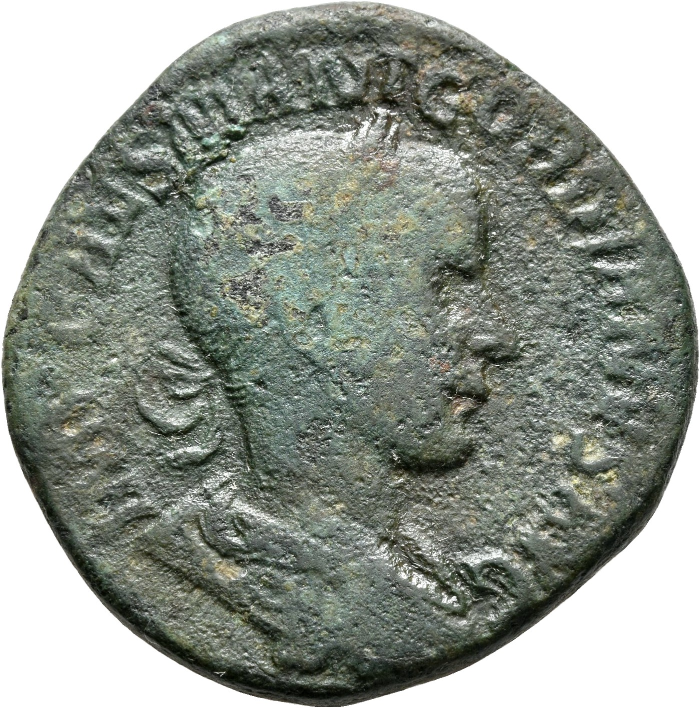 RIC IV Gordian III 271 Gordian III obverse, Bust of Gordian III, laureate, draped, cuirassed, right