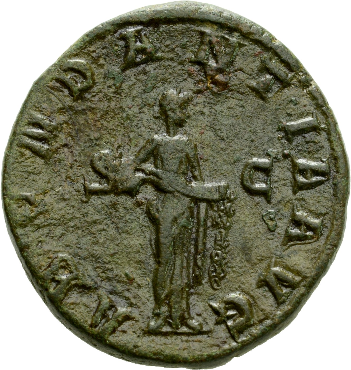 RIC IV Gordian III 274A Gordian III reverse, Abundantia, draped, standing right, emptying cornucopiae held in both hands