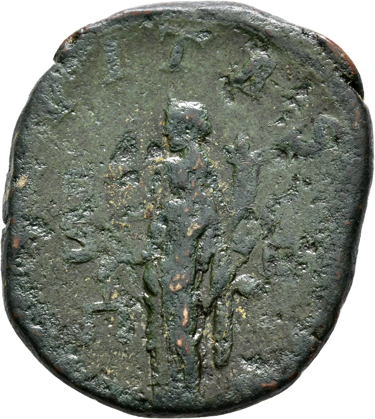 RIC IV Gordian III 286A Gordian III reverse, Aequitas, draped, standing front, head left, holding scales in extended right...