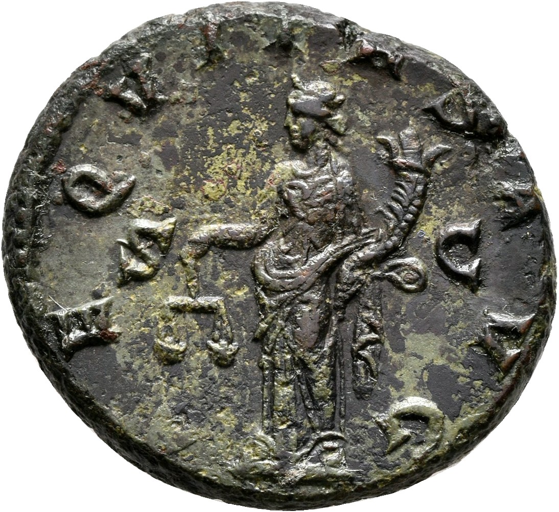 RIC IV Gordian III 286B Gordian III reverse, Aequitas, draped, standing front, head left, holding scales in extended right...