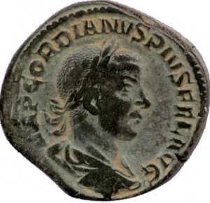 RIC IV Gordian III 300 Gordian III obverse, Büste des Gordanius mit Lorbeerkranz n. re.