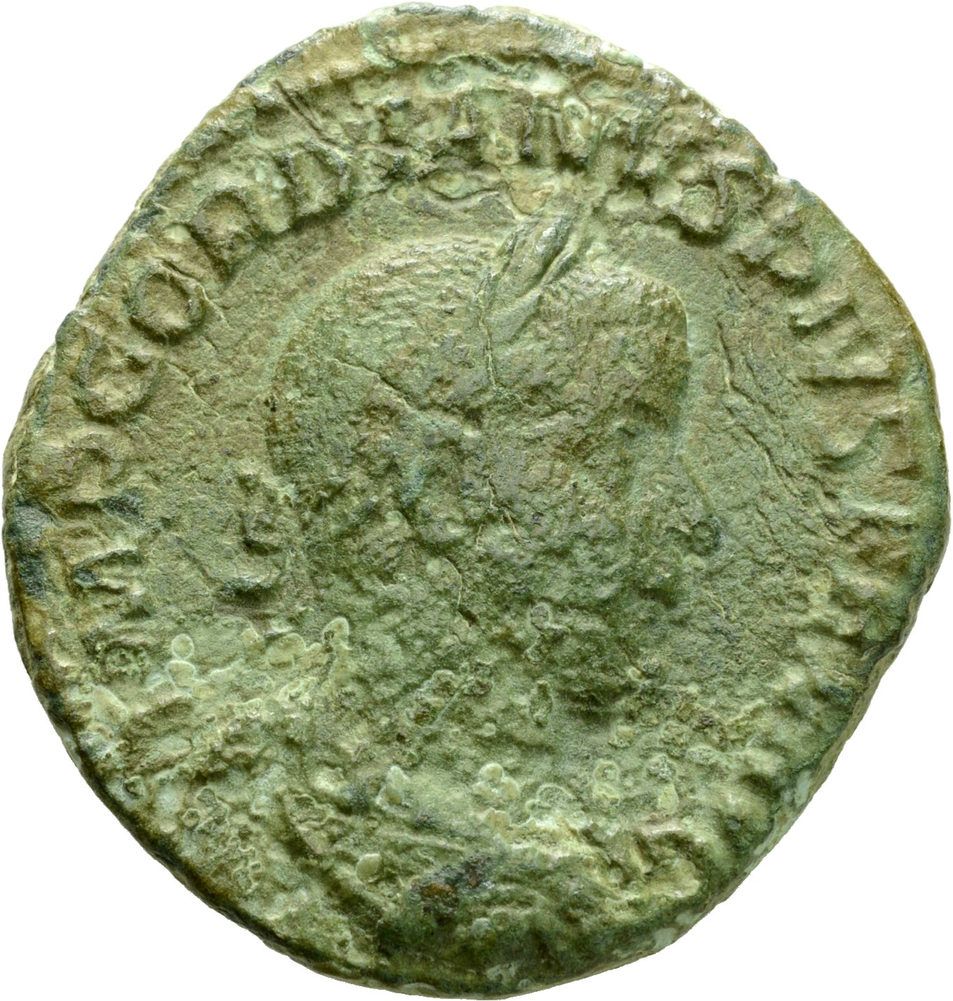 RIC IV Gordian III 302 Gordian III obverse, Bust of Gordian III, laureate, draped, cuirassed, right