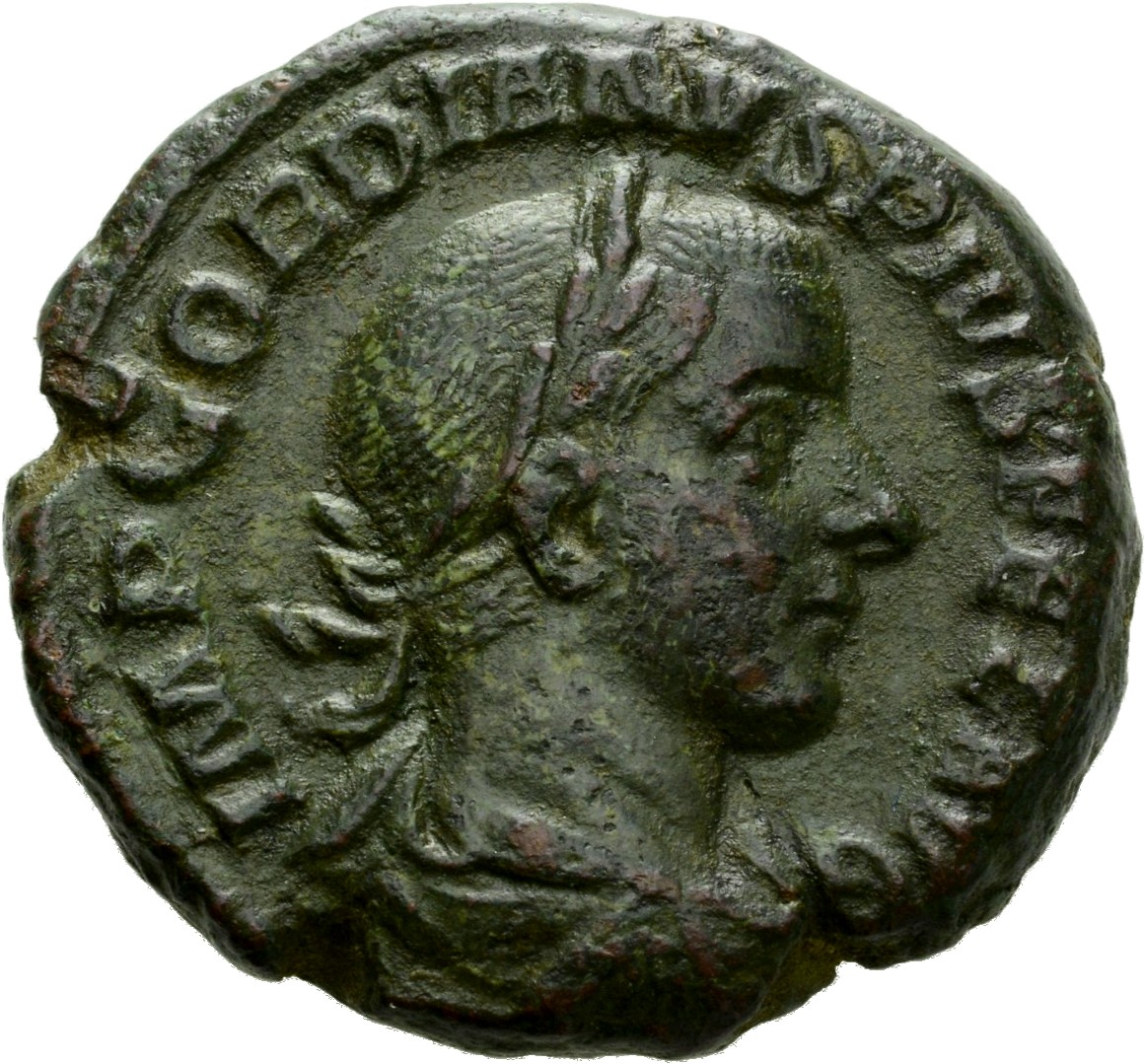 RIC IV Gordian III 303B Gordian III obverse, Bust of Gordian III, laureate, draped, cuirassed, right