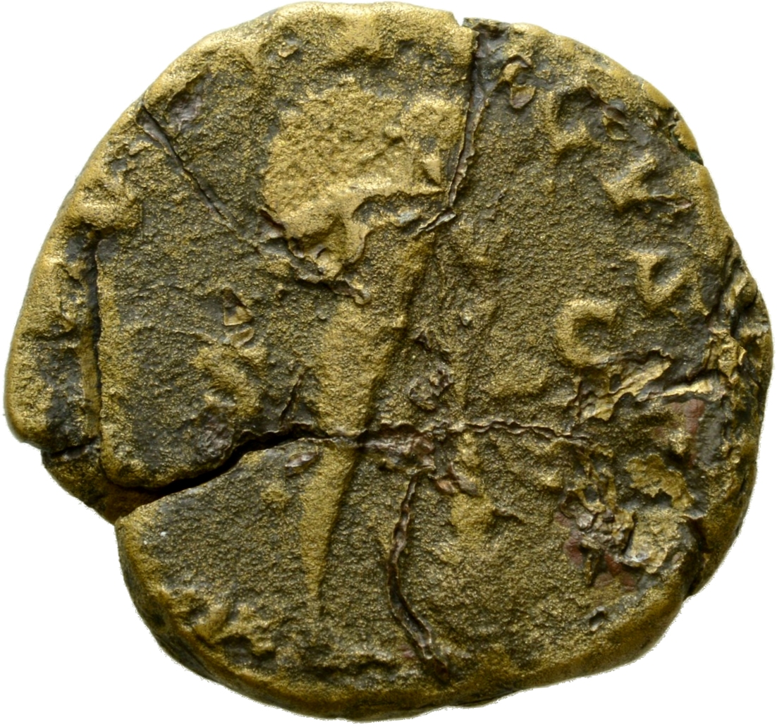 RIC IV Gordian III 309 Gordian III reverse, Hercules, nude, standing right, resting right hand on hip and resting left han...