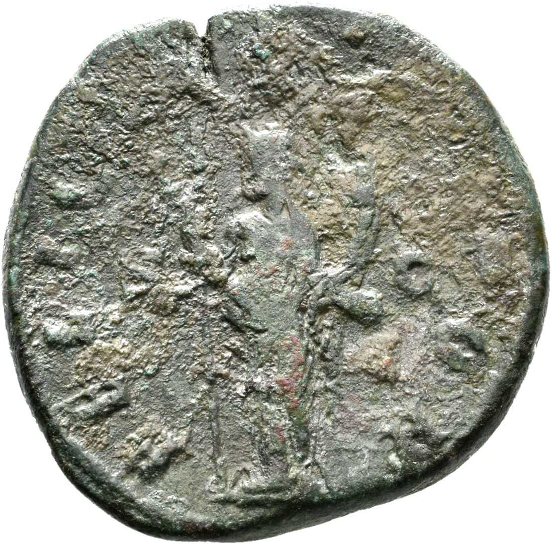 RIC IV Gordian III 310 Gordian III reverse, Felicitas, draped, standing front, head left, holding caduceus in right hand a...