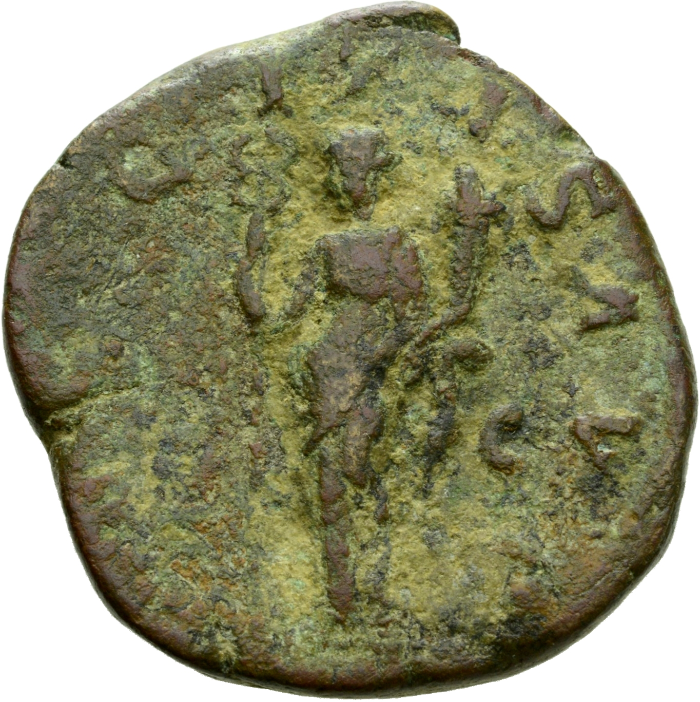 RIC IV Gordian III 310A Gordian III reverse, Felicitas, draped, standing front, head left, holding caduceus in right hand ...