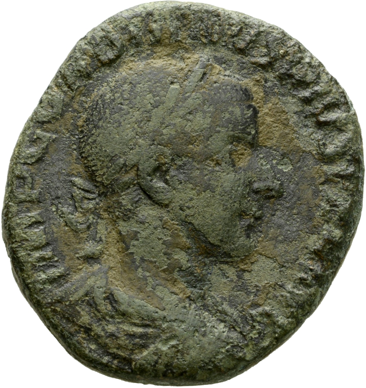 RIC IV Gordian III 311A Gordian III obverse, Bust of Gordian III, laureate, draped, cuirassed, right