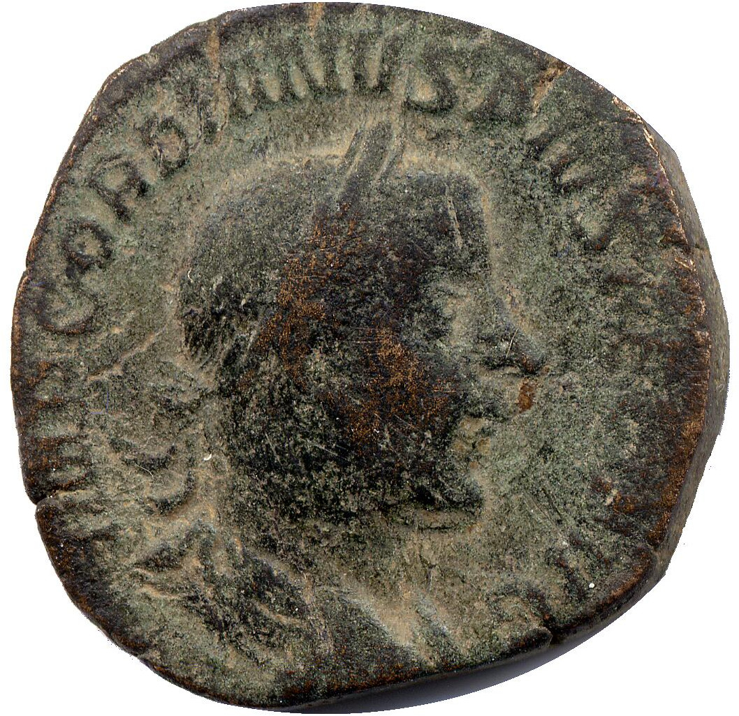 RIC IV Gordian III 332 Gordian III obverse, Bekränzte Büste des Gordian III., im paludamentum, nach r.