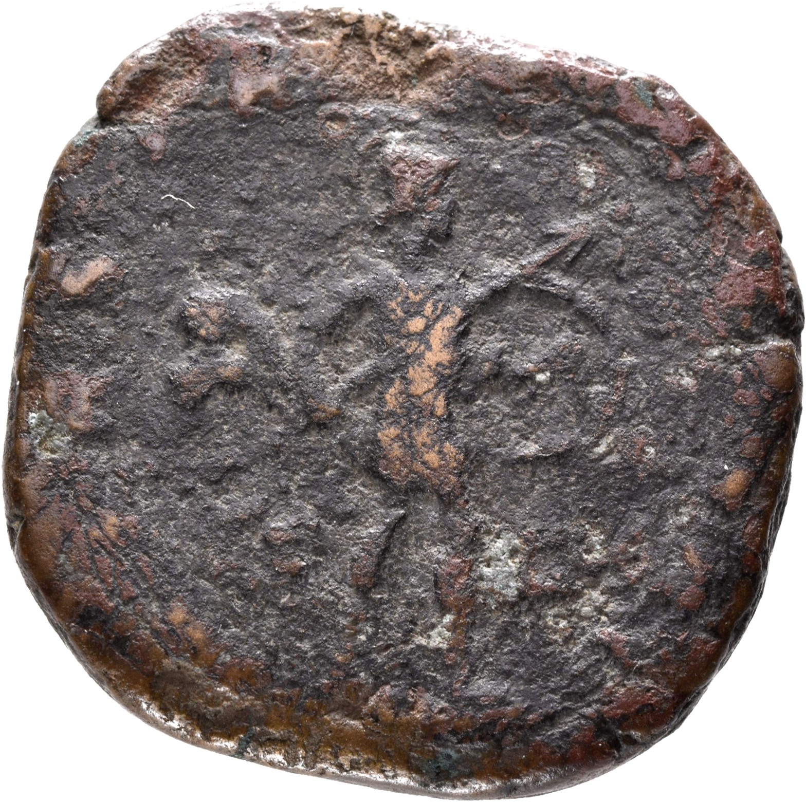 RIC IV Gordian III 332A Gordian III reverse, Mars, helmeted, in military attire, hastening right, holding transverse spear...