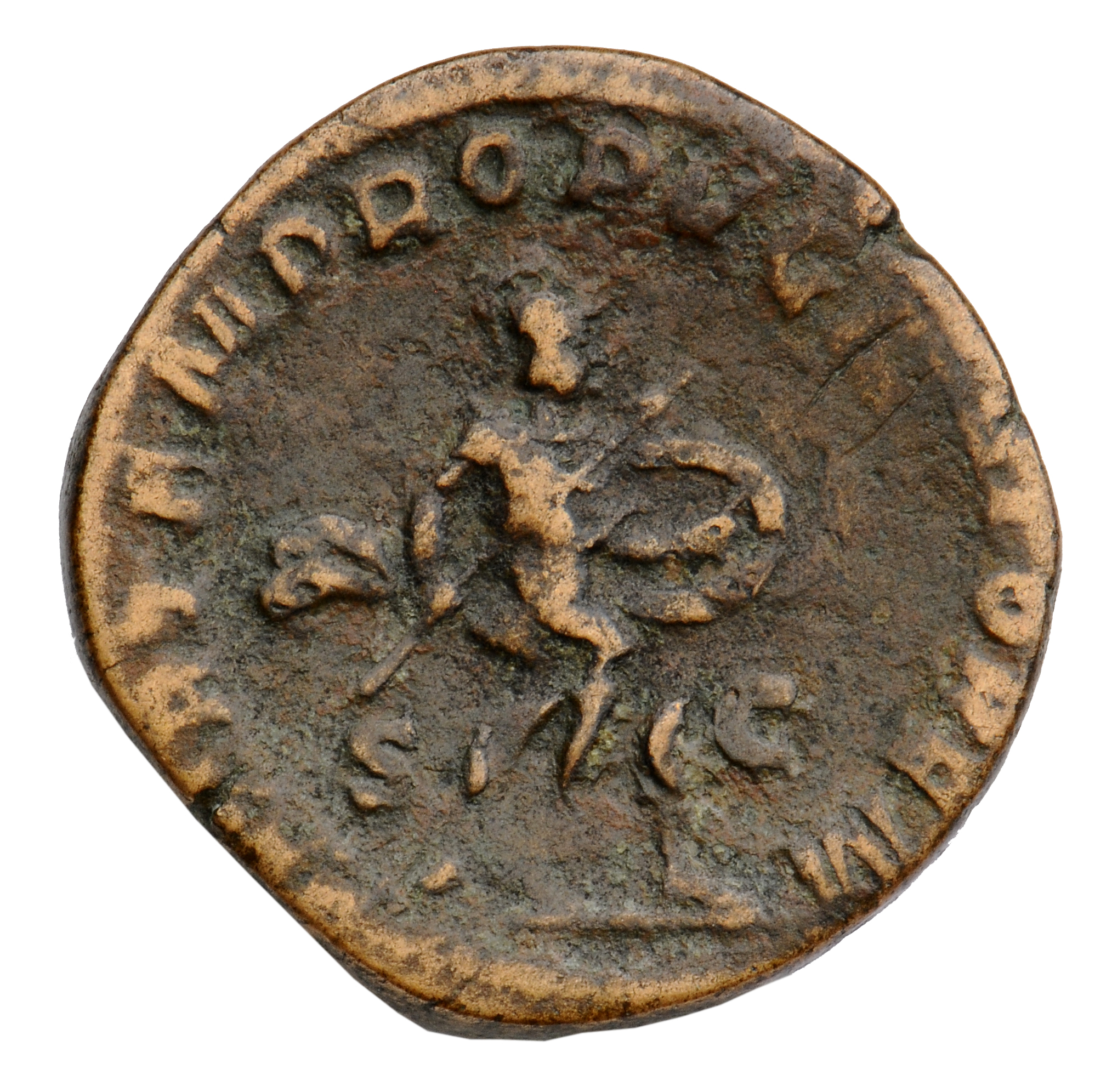 RIC IV Gordian III 333 Gordian III reverse, Mars, helmeted, in military attire, hastening right, holding transverse spear ...