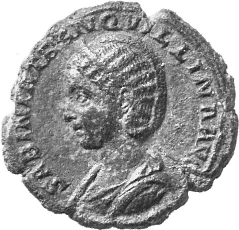 RIC IV Gordian III 341B Gordian III obverse, Bust of Sabinia Tranquillina, diademed, draped, left