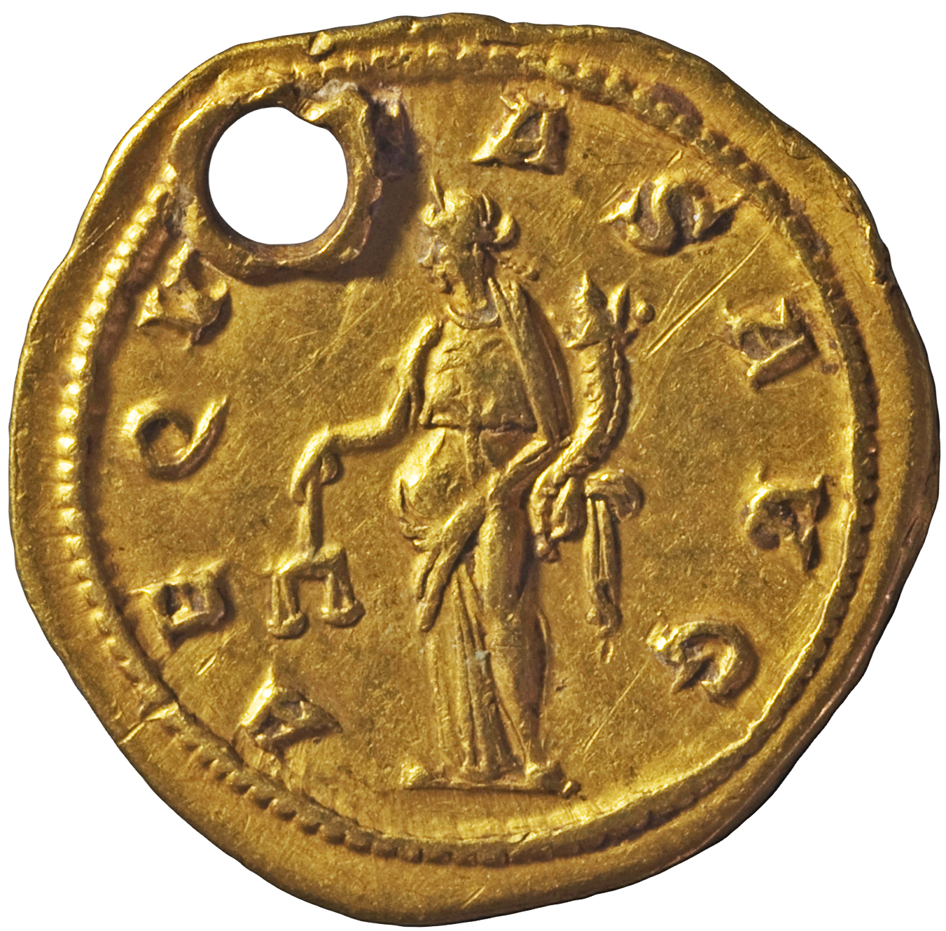 RIC IV Gordian III 40 Gordian III reverse, Aequitas, draped, standing front, head left, holding scales in extended right h...