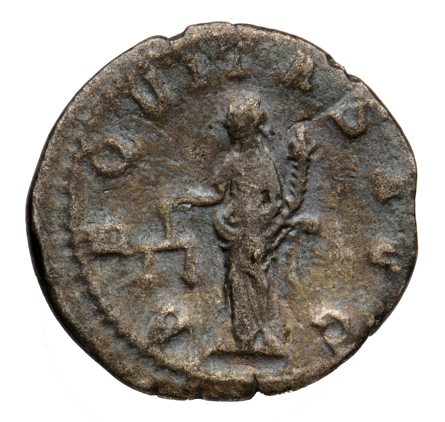 RIC IV Gordian III 63 Gordian III reverse, Aequitas, draped, standing front, head left, holding scales in extended right h...