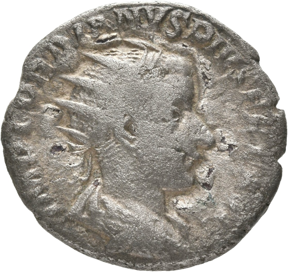 RIC IV Gordian III 67 Gordian III obverse, Bust of Gordian III, radiate, draped, cuirassed, right
