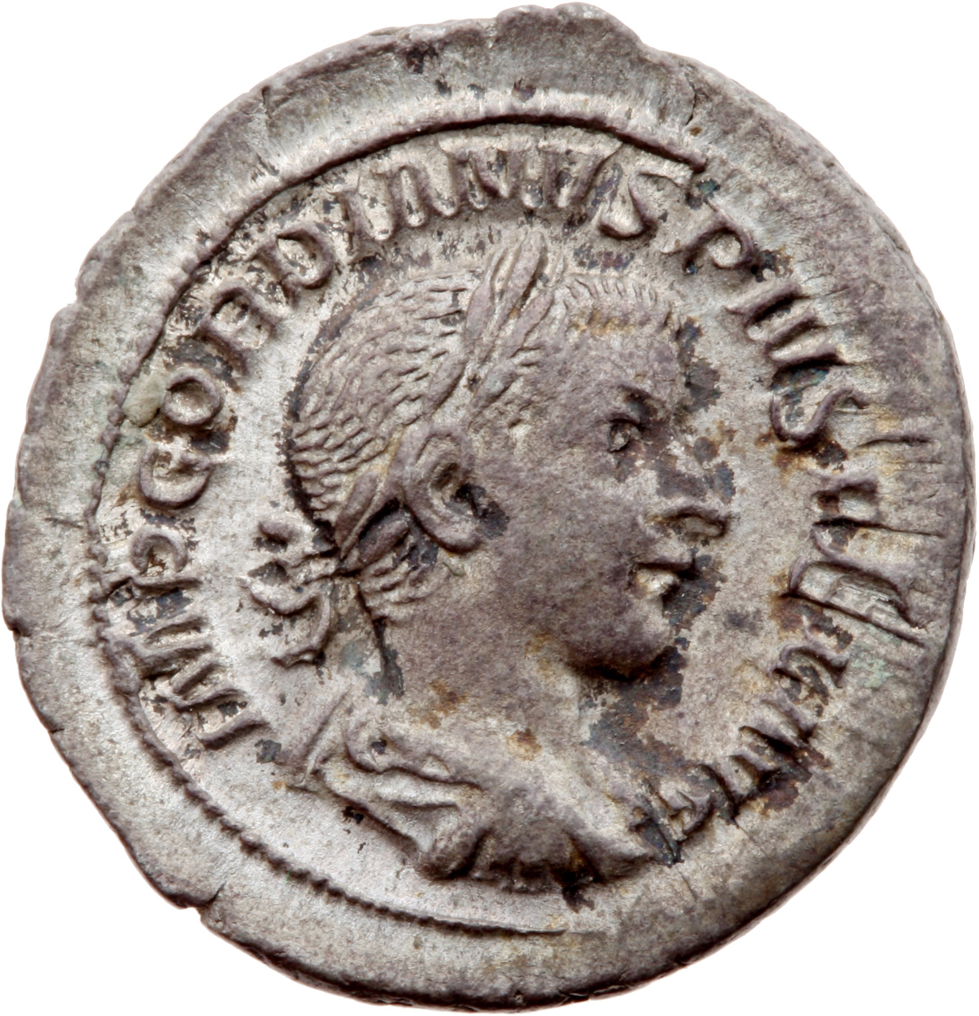 RIC IV Gordian III 81 Gordian III obverse, Bust of Gordian III, laureate, draped, cuirassed, right