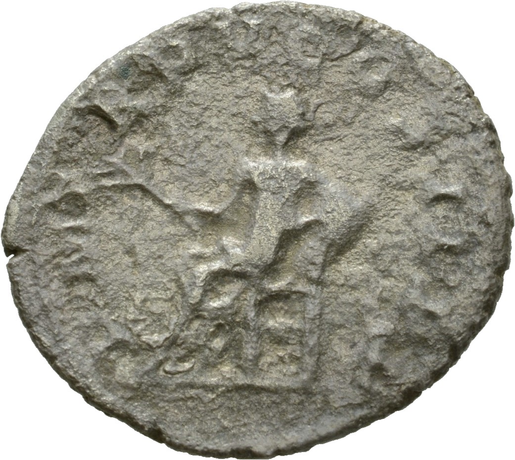 RIC IV Gordian III 89 Gordian III reverse, Apollo, nude to waist, seated left, holding branch in extended right hand and r...