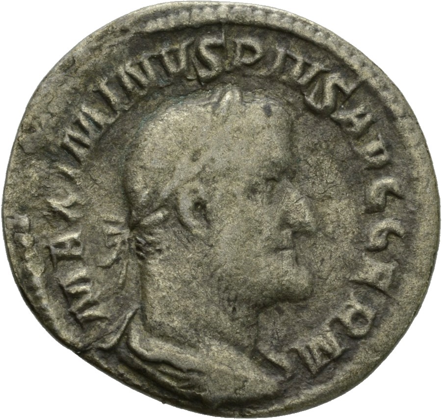 RIC IV Maximinus Thrax 20 Maximinus Thrax obverse, Bust of Maximinus I, laureate, draped, cuirassed, right