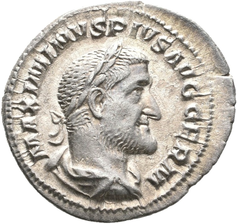 RIC IV Maximinus Thrax 4 Maximinus Thrax obverse, Bust of Maximinus I, laureate, draped, cuirassed, right