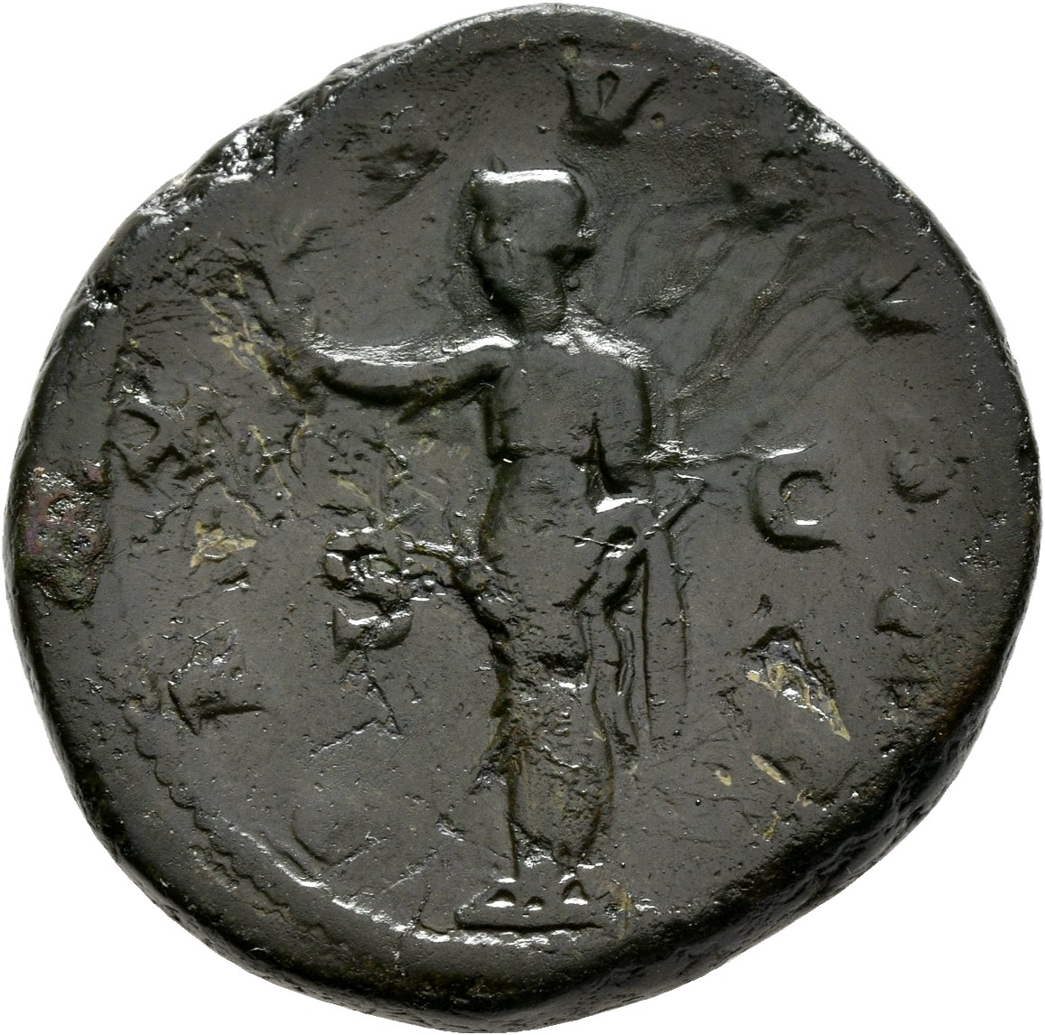 RIC IV Maximinus Thrax 59 Maximinus Thrax reverse, Pax, draped, standing left, holding branch in extended right hand and t...