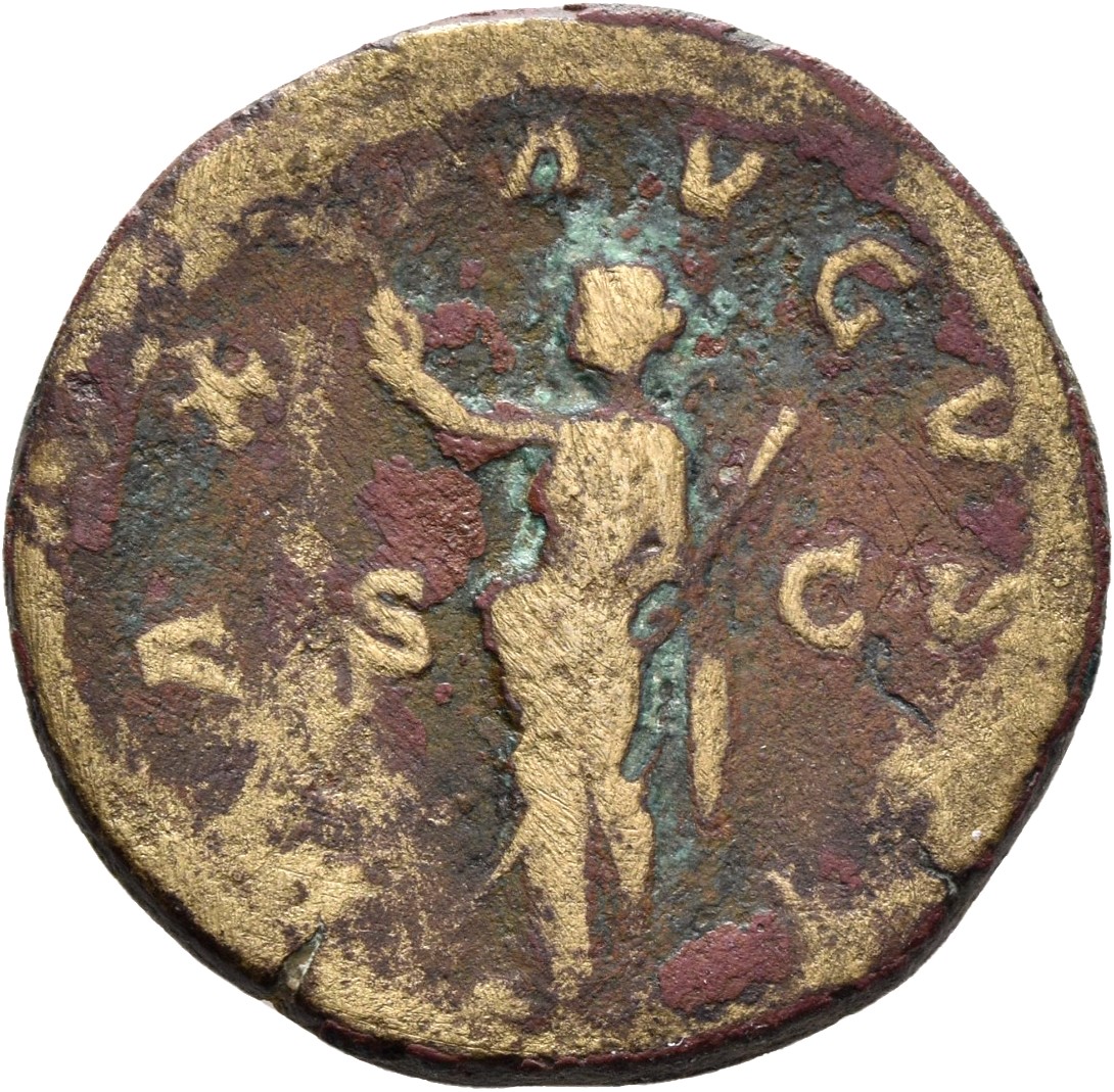 RIC IV Maximinus Thrax 59 Maximinus Thrax reverse — Pax, draped, standing left, holding branch in extended right hand and ...