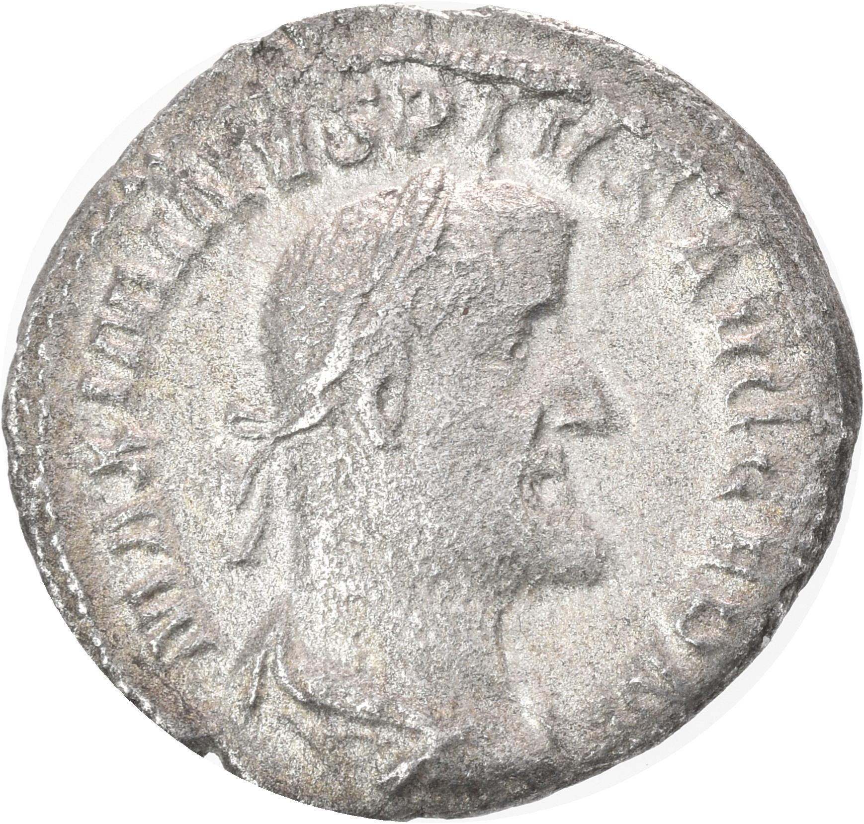RIC IV Maximinus Thrax 5 (denarius) Maximinus Thrax obverse, Bust of Maximinus I, laureate, draped, cuirassed, right