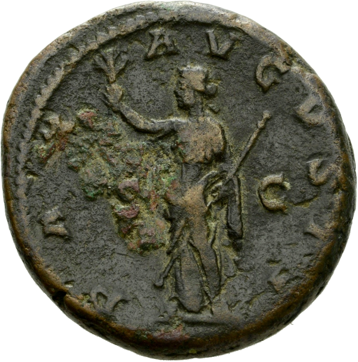 RIC IV Maximinus Thrax 60 Maximinus Thrax reverse, Pax, draped, standing left, holding branch in extended right hand and t...