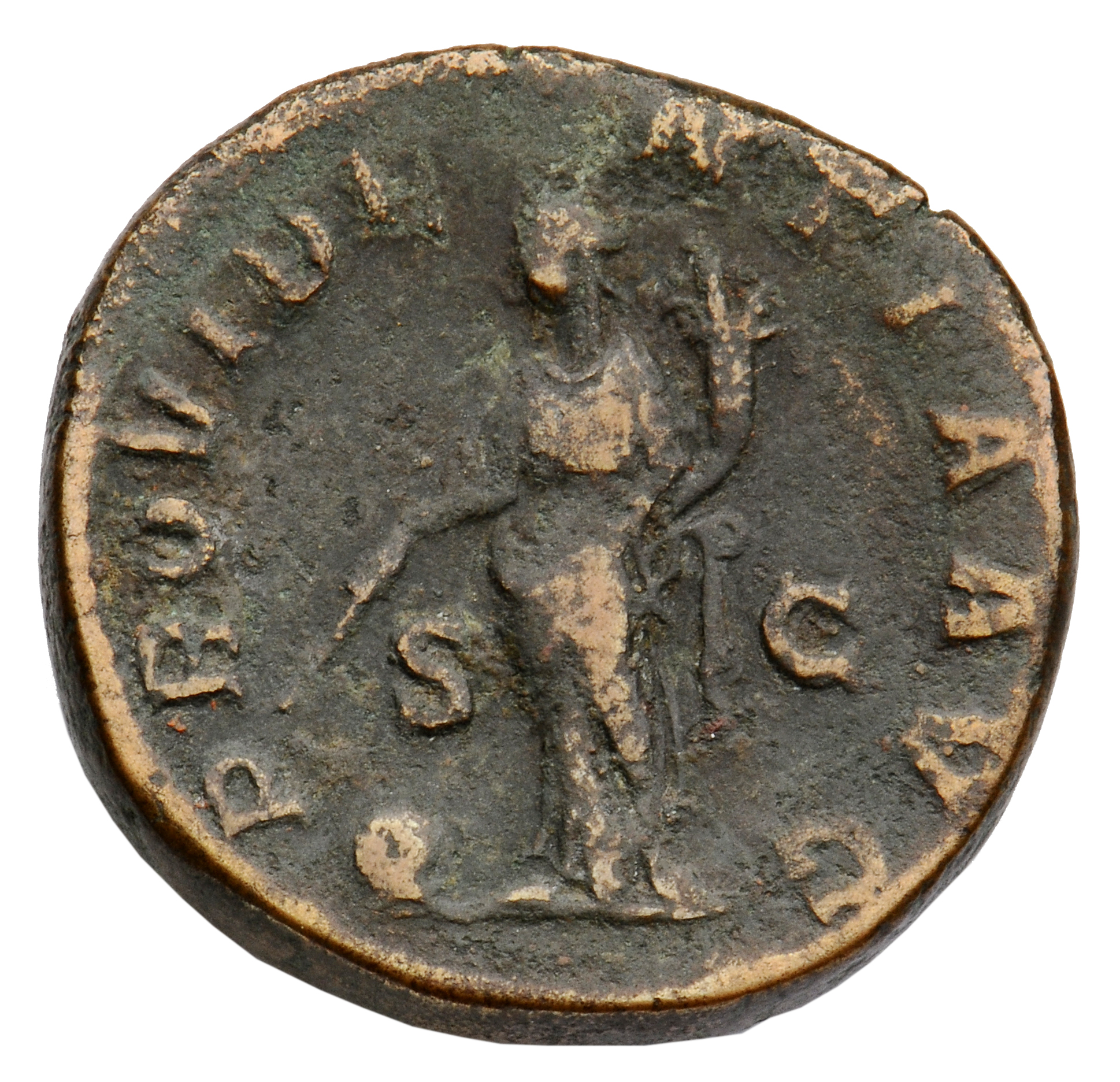RIC IV Maximinus Thrax 61 Maximinus Thrax reverse, Providentia, draped, standing left, holding wand in right hand over glo...