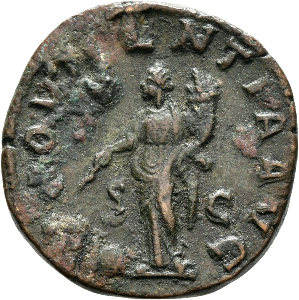 RIC IV Maximinus Thrax 61 Maximinus Thrax reverse — Providentia, draped, standing left, holding wand in right hand over gl...