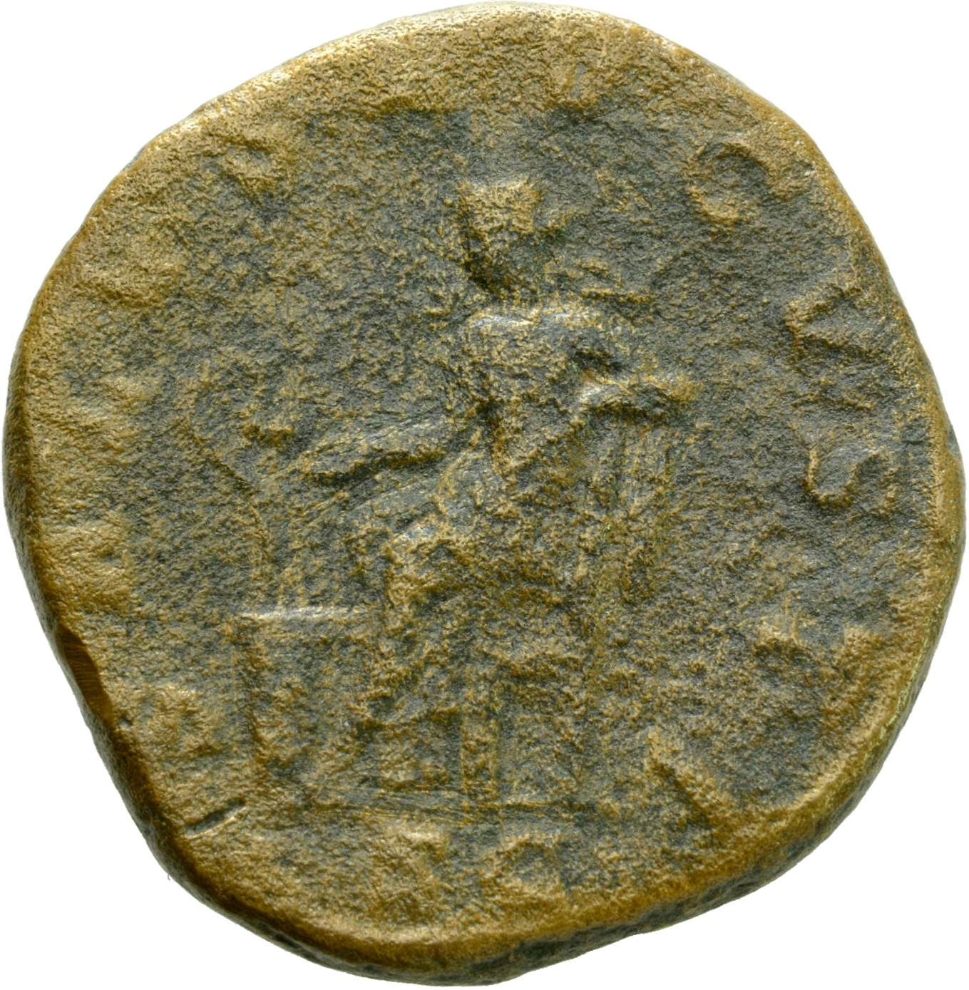RIC IV Maximinus Thrax 64 Maximinus Thrax reverse, Salus, draped, seated left, feeding out of patera in right hand snake c...