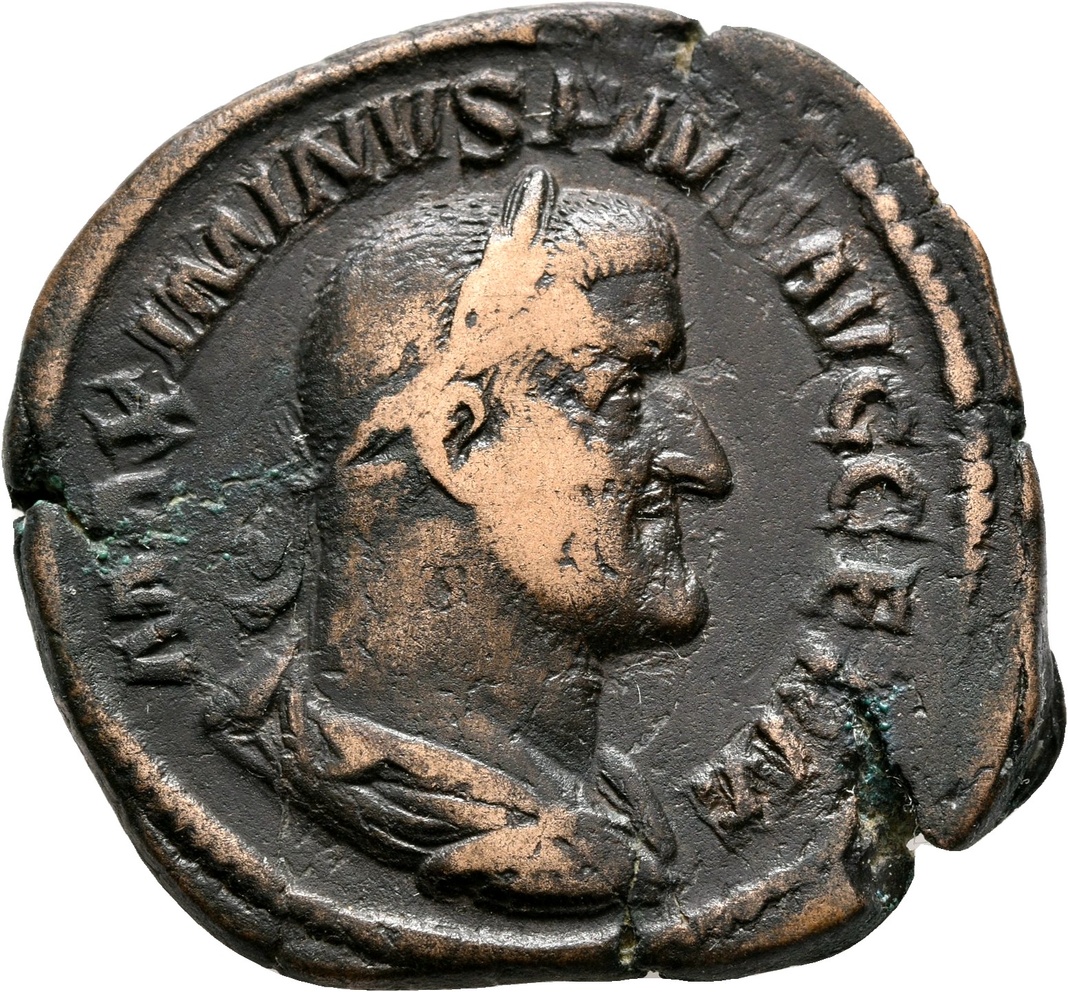 RIC IV Maximinus Thrax 78 Maximinus Thrax obverse, Bust of Maximinus I, laureate, draped, cuirassed, right