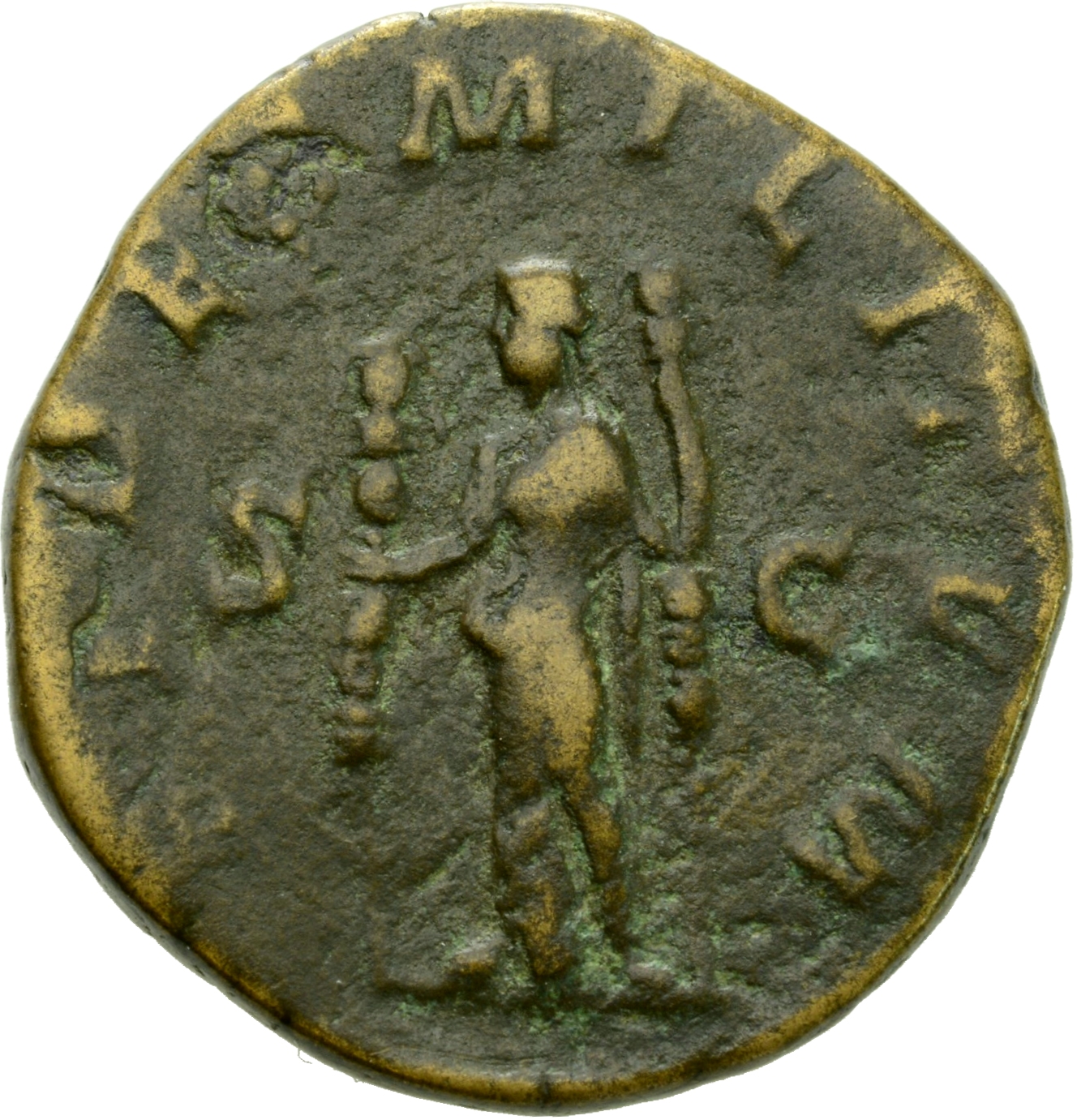 RIC IV Maximinus Thrax 78 Maximinus Thrax reverse, Fides, draped, standing front, head left, holding military standard in ...