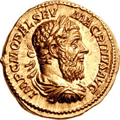 RIC IV Maximinus Thrax 79 Maximinus Thrax obverse — Bust of Maximinus I, radiate, draped, cuirassed, right