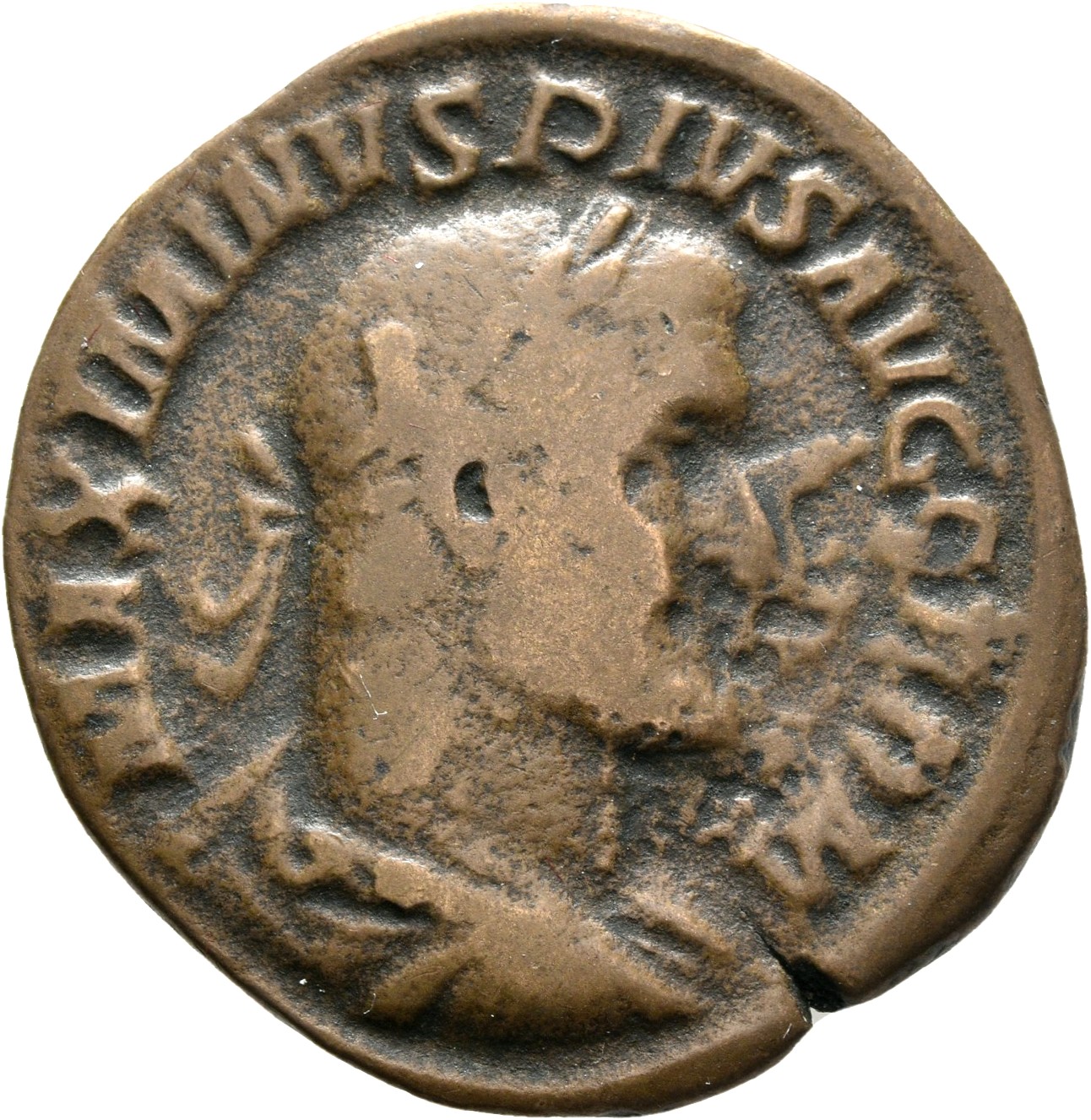 RIC IV Maximinus Thrax 81 Maximinus Thrax obverse — Bust of Maximinus I, laureate, draped, cuirassed, right