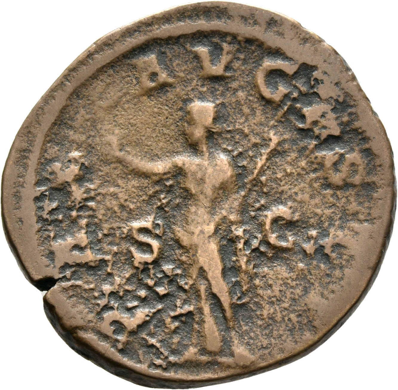 RIC IV Maximinus Thrax 81 Maximinus Thrax reverse — Pax, draped, standing left, holding branch in extended right hand and ...