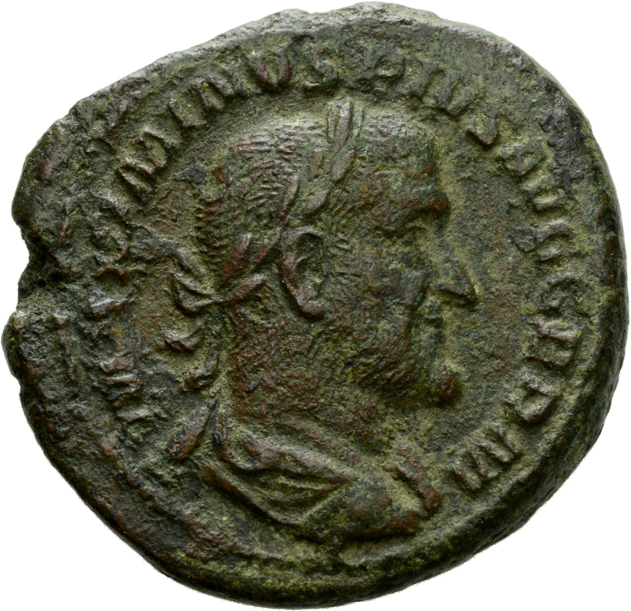 RIC IV Maximinus Thrax 83 Maximinus Thrax obverse, Bust of Maximinus I, laureate, draped, cuirassed, right