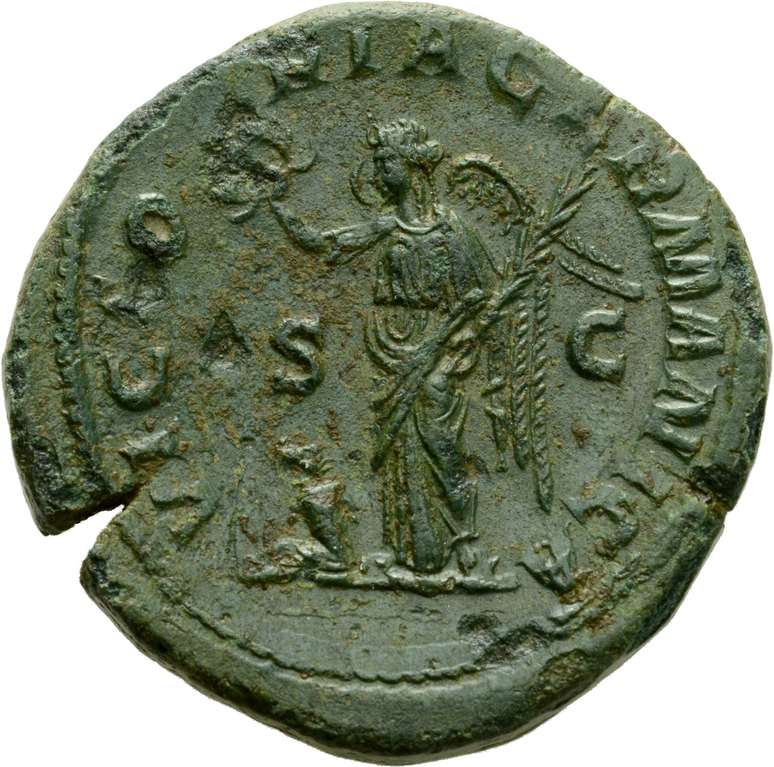 RIC IV Maximinus Thrax 90 Maximinus Thrax reverse, Victory, winged, draped, standing left, holding wreath in extended righ...
