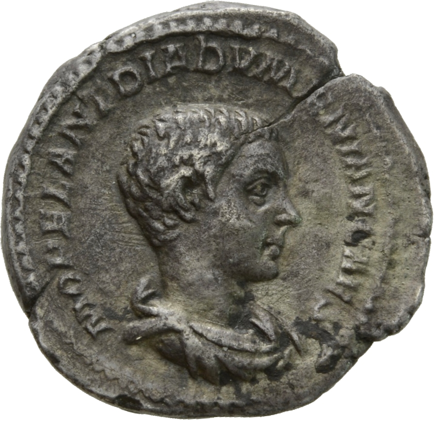 RIC IV Macrinus 107Ba Diadumenian obverse, Bust of Diadumenian, bare-headed, draped, right