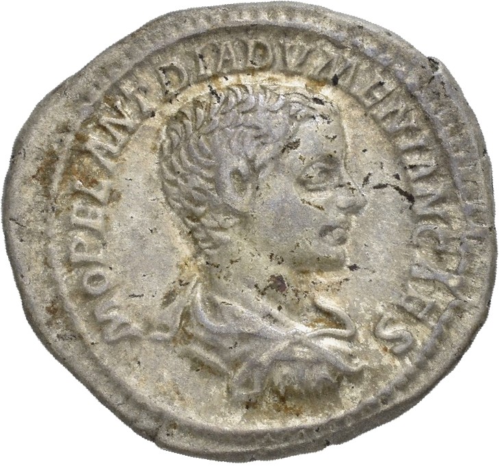 RIC IV Macrinus 116b Diadumenian obverse, Bust of Diadumenian, bare-headed, draped, cuirassed, right