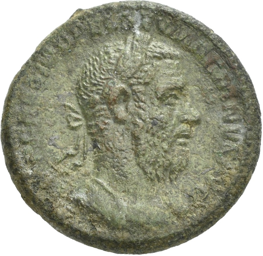RIC IV Macrinus 159 Macrinus obverse, Bust of Macrinus, laureate, cuirassed, right
