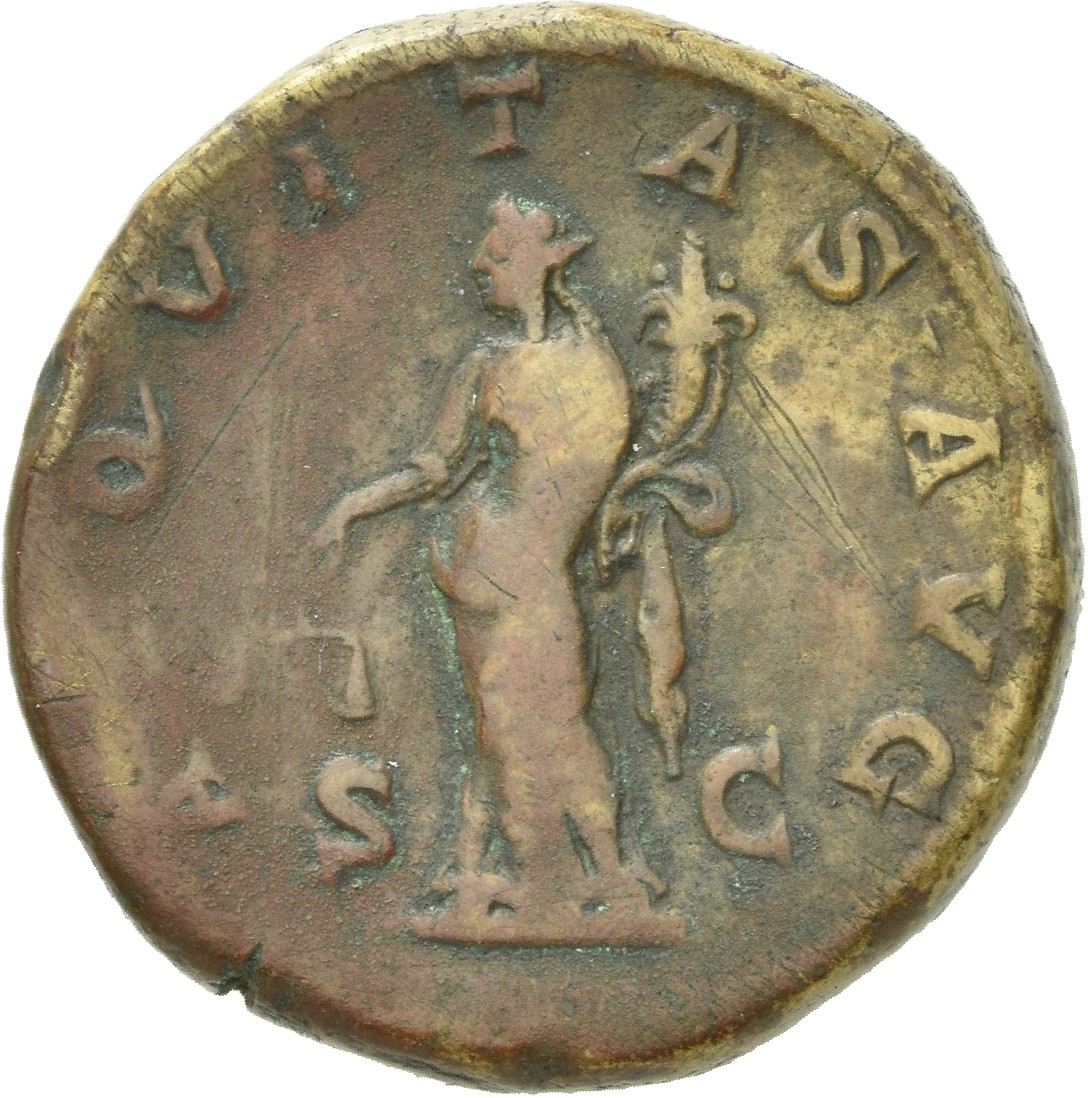 RIC IV Macrinus 167b Macrinus reverse, Aequitas, draped, standing left, holding scales in right hand and cornucopiae in le...