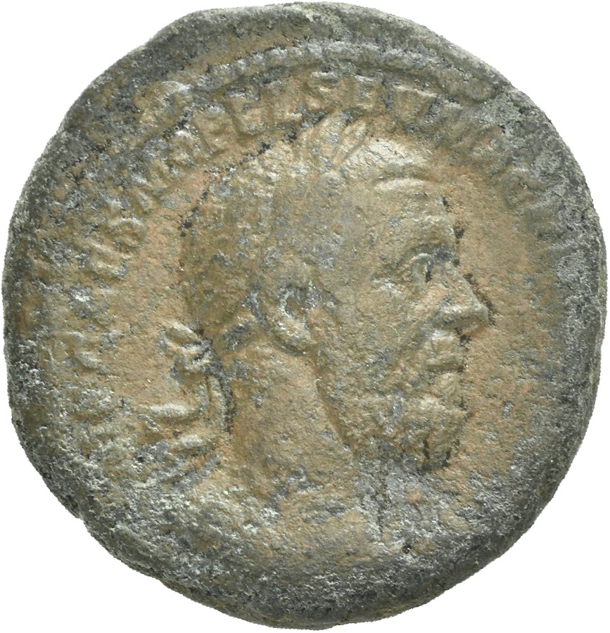 RIC IV Macrinus 181 Macrinus obverse, Bust of Macrinus, laureate, cuirassed, right