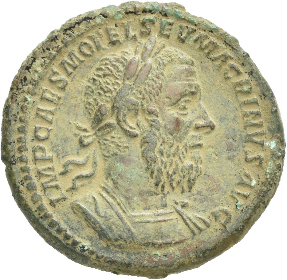 RIC IV Macrinus 188 Macrinus obverse, Bust of Macrinus, laureate, cuirassed, right